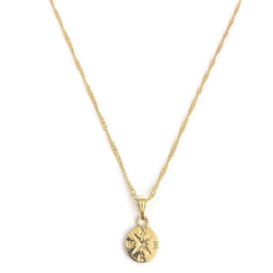 Kompas Ketting - Goud