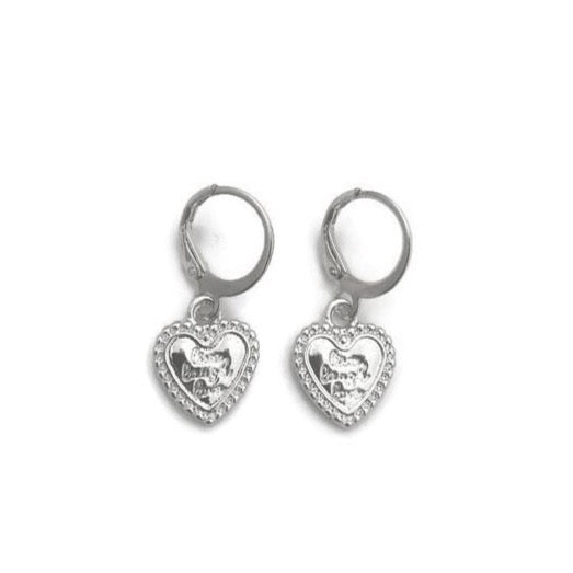 Live Laugh Love Oorbellen - Zilver