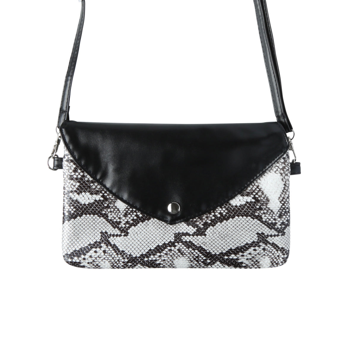 Slangen Print Tas - Zwart