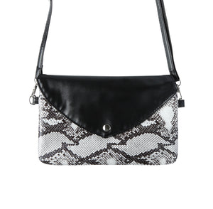 Slangen Print Tas - Zwart