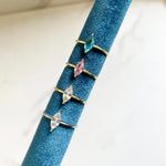 Blauwe Oval Stone Ring - Goud
