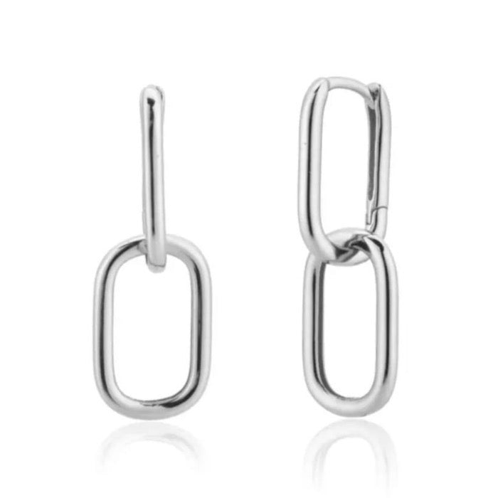 Paperclip Oorbellen - Zilver