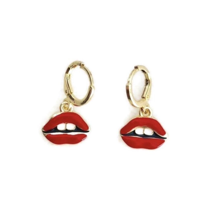 Lip Oorbellen - Goud