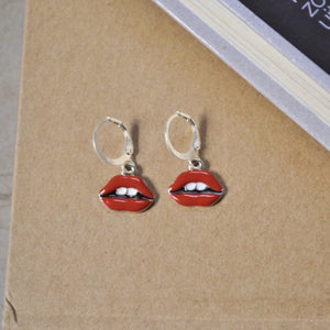 Lip Oorbellen - Zilver