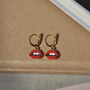 Lip Oorbellen - Goud