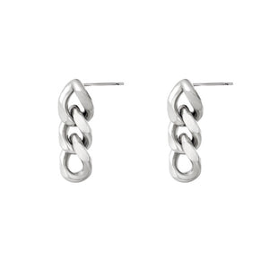 Chain Oorbellen -  Zilver