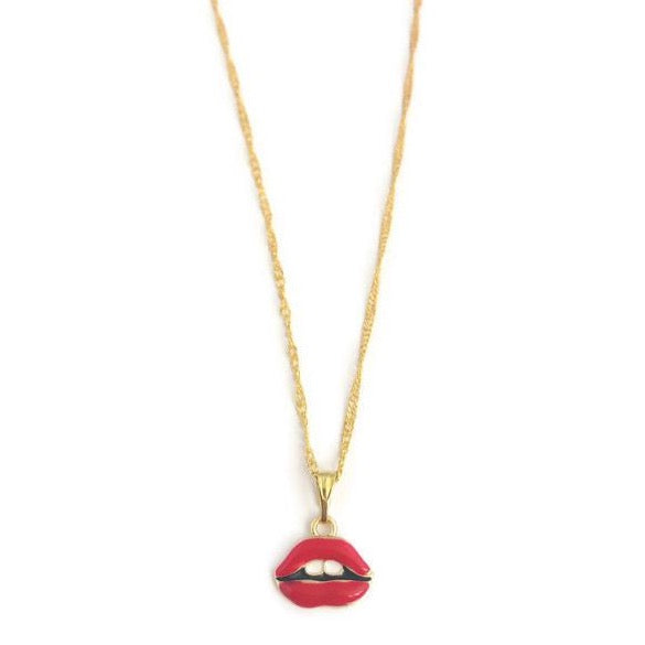 Lip Ketting - Goud