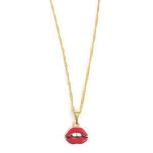 Lip Ketting - Goud