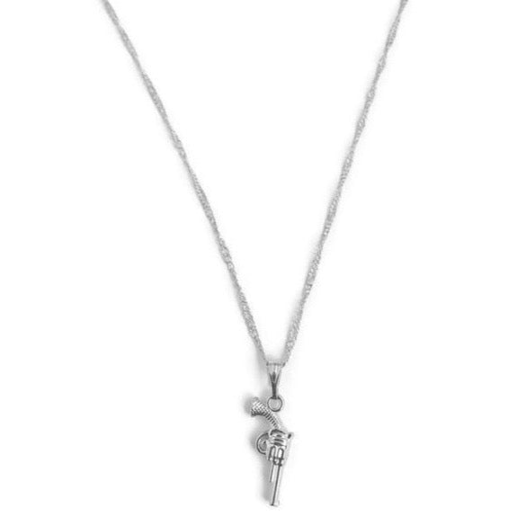 Pistool Ketting - Zilver