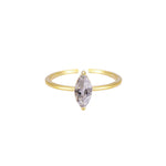 Oval Stone Ring - Goud