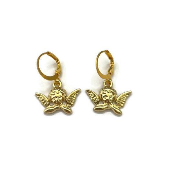 Beschermengel Oorbellen - Goud