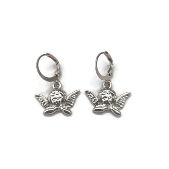 Beschermengel Oorbellen - Zilver