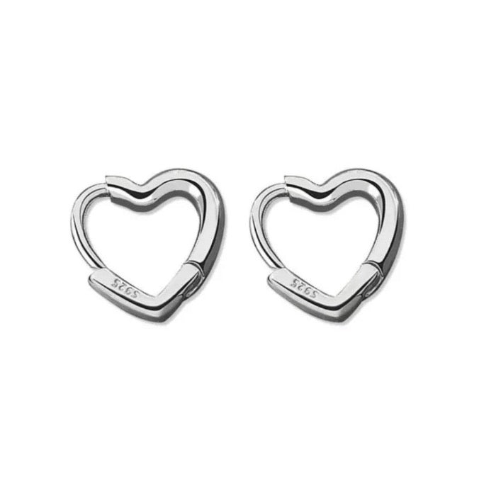 Hart Oorbellen - Zilver