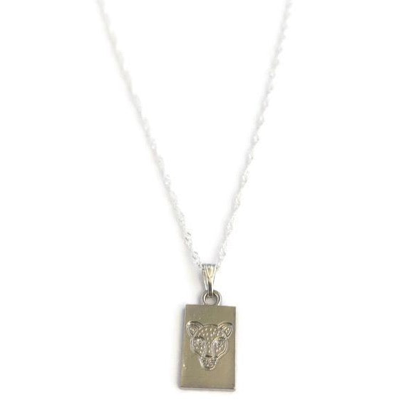 Panter Plaat Ketting - Zilver