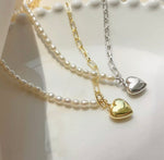 Half Parel Half Chain Ketting - Goud