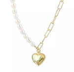 Half Parel Half Chain Ketting - Goud